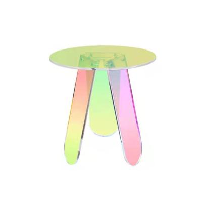 China Rainbow Transparent Coffee Table Office Nesting Home Fashion Clear Acrylic Table for sale