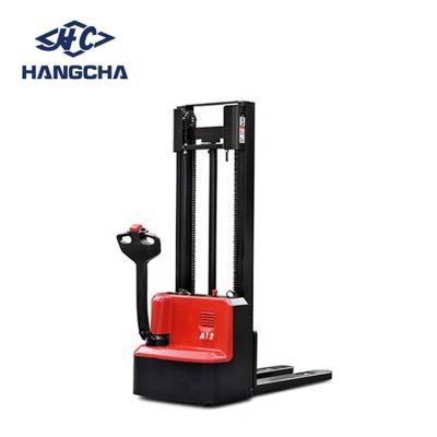 China Electric Lift Machinery Repair Shops Hangcha 1.2ton Pallet Stacker CDD12 , Height 3m for sale