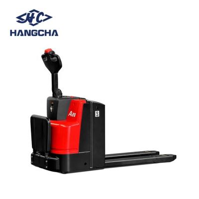 China Factory Hangcha 2ton Electric Pallet Truck , Stand Up Type With Pedal for sale