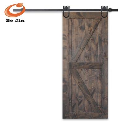 China Horeseshoe Sliding Wheels Sliding Barn Door Black Steel Wood Hardware for sale