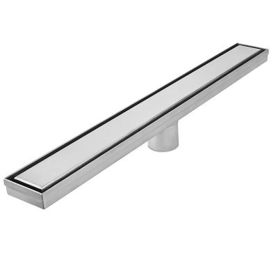 China Modern Linear Stainless Steel Floor Drain Floor Drain Stainless Steel Cover BJ-LNS-TPG01 for sale