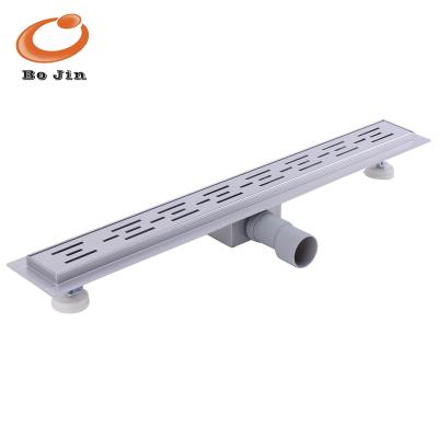 China Modern 304 Stainless Steel Long Floor Drain , BJ-LSF Side Outlet Shower Floor Drain for sale