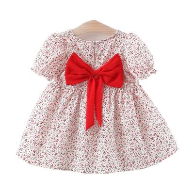 China 2021 New Summer Girls Dress 0-4 Years Children Princess Dress Baby Breathable Floral Skirt for sale