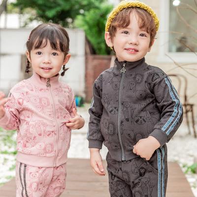 China SIMIRI Vintage Fashion Style Baby Sweatsuits 2pcs Korean Spring Autumn Zipper Tracksuit Boy Girl Clothes Set for sale