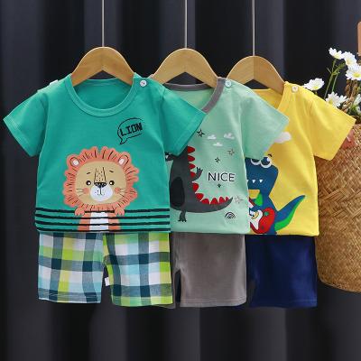 China SIMIRI Casual Factory Summer Wholesale Children's 2021 T-shirt Shorts Suit Cotton Boys Girls Baby Clothes Set for sale