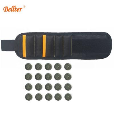 China With Magnetic Wrist Strap 2 Adjustable Tool Storage Pockets with 20 Strong Magnets for sale