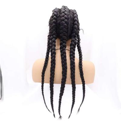 China Others New Full Lace And Hand-Braided Hair Black Lace Front Wigs Wholesale Braided Wigs for sale