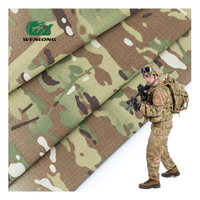 China Waterproof Multicam Plaid Woven Fabric Printing Ripstop Camouflage TC 80/20 RTS Anti Tear For Uniform Garments for sale