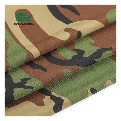 China Antistatic T/C 8020 Twill Woodland Camouflage Anti Tearing Poly / Cotton Woven Fabric For Pants Clothes for sale