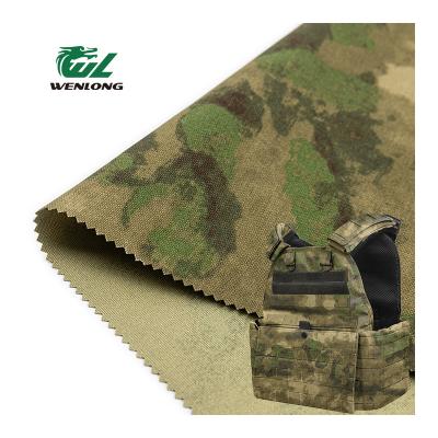 China Anti Violent 100%Poly ATY Cordura A-TACS FG 1000D Camouflage Printing Woven Fabric For Tactical Vest Bag for sale