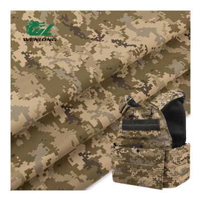 China Waterproof hot sale 500D demand MM-14 camouflage Cordura PU anti violent print with WR fabric for tactical vest for sale