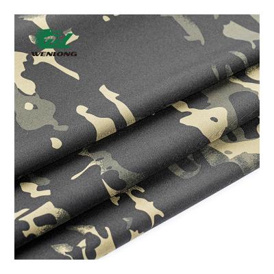 China Black Anti 3 Pill 97%Polyester 3%Spandex Multicam Layer Shell Camouflage Casual Woven Soft Fabric For Jacket for sale