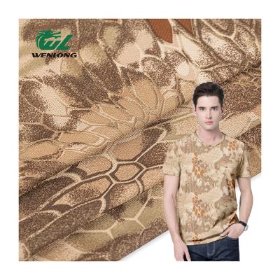 China 2023 Fashion Kryptek Nomad 100%Polyester Tear-Resistant T-Shirt Camouflage Casual Knitted Fabric With Paper Print for sale