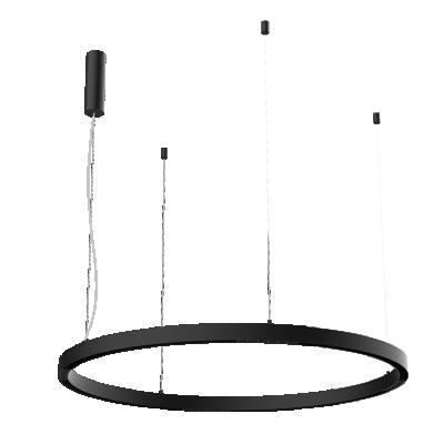 China Modern Magnetic 1500mm LED Ceiling Light Hanging Modern Light Aluminum +PC Body Black / White for sale