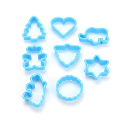 China Sustainable Factory Customized Plastic Cookie Mold Different Shape Christmas Cookie Cutters Custom Set for sale