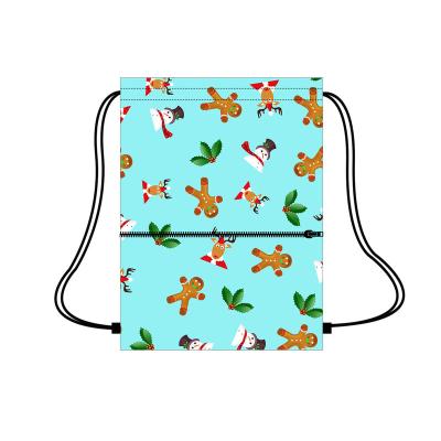 China Anti-Theft Printing customization Waterproof unisex mesh bag zipper Christmas sports drawstring other backpacks for sale