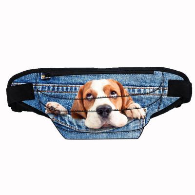 China Anti-Theft Zipper multiple compartments customize logo jeans pocket high quality waist belt wholesale bags for sale