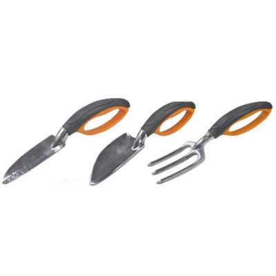 China 3 Piece BIG Hand Grip Aluminum Shovel Heavy Duty Garden Planting Shovel Aluminum Trowel Tool Kit 3 Piece for sale