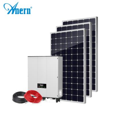 China Home Anern 30kw 50kw 100kw 200kw On Grid Solar System For Industrial for sale