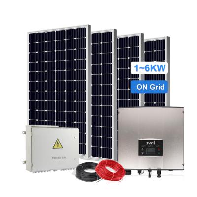 China Home 1kw 2kw 3kw 4kw 5kw 6kw On Grid Solar Panel System For Home for sale