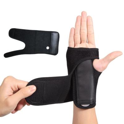 China Protective Gear Adjustable Breathable Carpal Tunnel Sports Wrist Splint Fitted Steel Plate Wrist Support Brace for sale