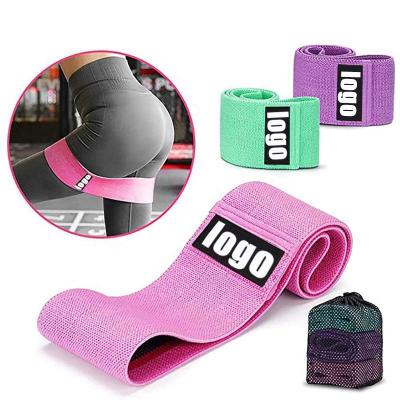 China Logo Elastic Bands Yoga Fitness 2 Resistance Band Belt New Customized Protective Gear New Arrival for sale