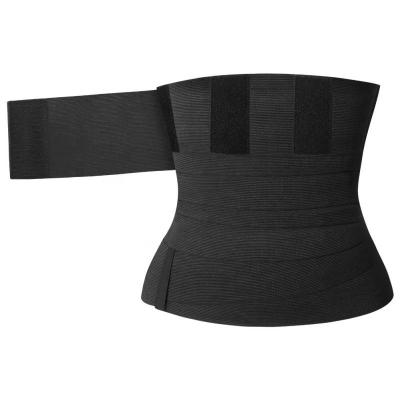 China 5 Inch Width Waist Trainer Protective Gear Tape Flat Tummy Control Shapers Stomach Sport Girdles Elastic Waist Belly Wrap For Women for sale