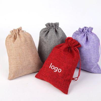 China Wholesale Promotion Storage Canvas Bags Cosmetic Gift Bag Custom Printed Logo Drawstring Canvas Candy Bag for sale