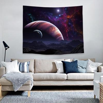 China Simple Microfiber Polyester Wall Hanging Tapestry Digital Printed Starry Night Space High Quality Tapestry for sale