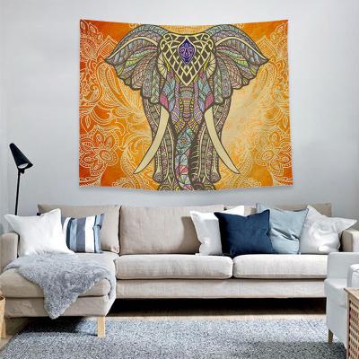 China Simple Ethnic Tapestry Wall Hanging Bohemian Hippie Bohemian Indian Psychedelic Tapestry For Bathroom for sale