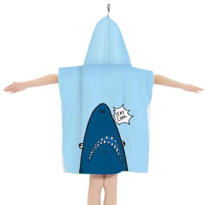 China China Suppliers Poncho Towel Kids Cartoon Printed Hooded Beach Towel Cotton QUICK DRY Beach Kids Towel for sale