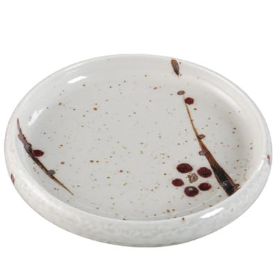 China Japanese restaurant tableware&sashimi and sustainable ceramic hand printed sushi plate E590-P-08101 for sale