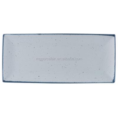 China Viable hotelware&white oriented ceramic porcelain hotel restaurant&hotel rectangular tray E599-P-16022 for sale