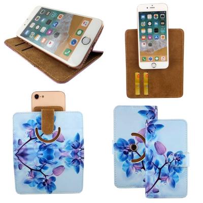 China AOYIYA Shockproof Customized Design Printing Universal 360 Rotating Cover Wallet Leather Phone Case for sale