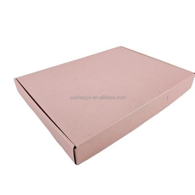 China Guangdong recyclable factory printing pink corrugated shipping paper boxes for clothing packiging for sale