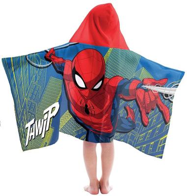 China Beach Velor Kids Reactive Printed Hooded Towel for sale