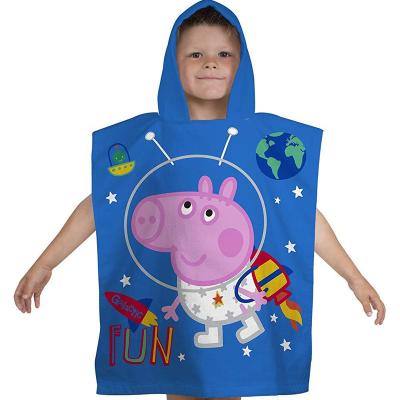 China cotton kids poncho CARTOON CHARACTER NEW KIDS PONCHO BEACH BOYS GIRLS HOODED TOWEL for sale