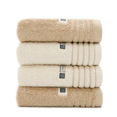 China Cotton 100%, Plain Color Organic Towels Bath Child Safe Wholesale Cotton Colored Cotton Newborn Baby Towel Set Newborn Infant Face Towel for sale