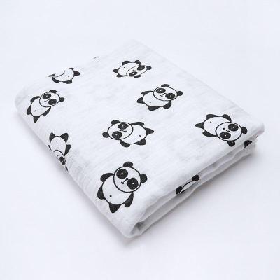 China Cotton Muslims Baby Diaper Wrap Set Gots Certified Organic Muslin Infant Digital Printing Thermal Newborn Gauze for sale