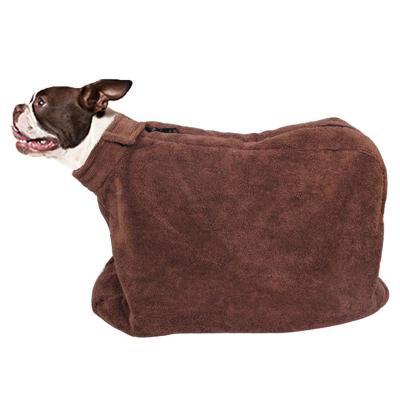 China Microfiber Bag Viable Dry Absorbent Dog Bathrobe Quick Dry Towel Pet Shower Pet Shower Wash Towel For Dog for sale