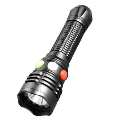 China Strong Magnet Red Green White Rechargeable Signal Torch With Magnetic Base Triple Color Flashlight For Railroad for sale