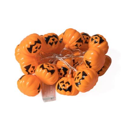 China Pumpkin Halloween Decoration LED Light 20 LED Pumpkin 2m For Outdoor Party Battery Operated String Lights for sale