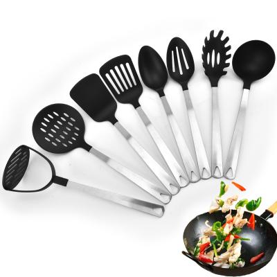 China 8 Piece Stocked Nylon Cookware Set Heat Resistant Nonstick Nylon Cookware Set for sale