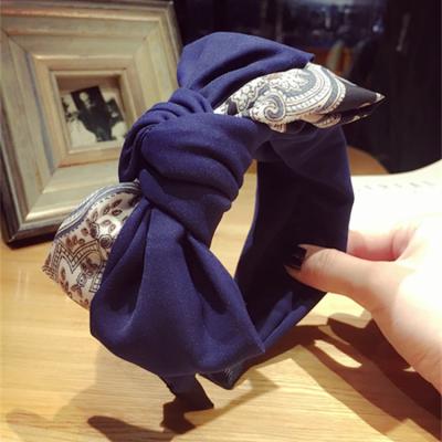 China Wholesale Korean Cloth Flower Color Stability Handmade Headband Women's Floral Hit Hair Styling Accessories for sale