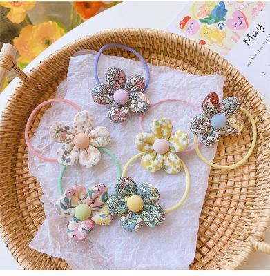 China Cute Flower Hair Rope Series Children's Hair Tie Cloth Princess Baby Princess Baby Headdress Do Not Hurt Hair Rope for sale