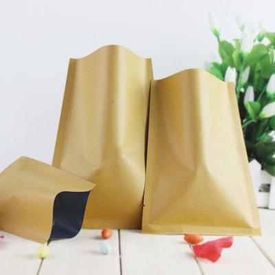 China Food Factory Biodegradable Zipper Bags Stand Up Pouches For Food And Coffee Packaging Brown Kraft Paper Bag With Clear Window for sale