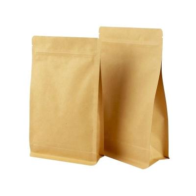 China Custom Printed Bean Zipper Pouch Paper Coffee Packaging Bag Biodegradable 100% Food Grade Flat Bottom Roast Packaging Bag With Valve for sale