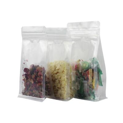 China Disposable In Side Plastic Self-Sealing Cookie Bags Cookie Clear Side Eight Seal Food Packaging Sealed Bags for sale