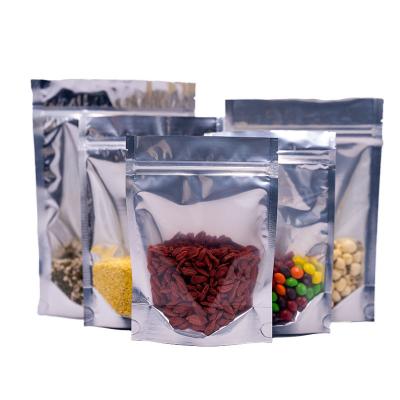 China Clear Printing Customized Lamination Resealable Holder Up Pouch Zip Food Snack Nut Dry Fruit Packing Clear Self Adhesive Zipper Plastic Bag for sale