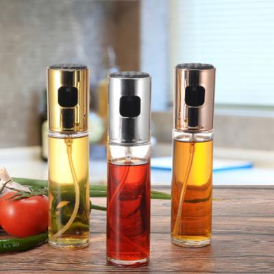 China Healthy outdoor ABS household edible oil kitchen control oil jet injector barbecue glass oiler single push type oiler for sale